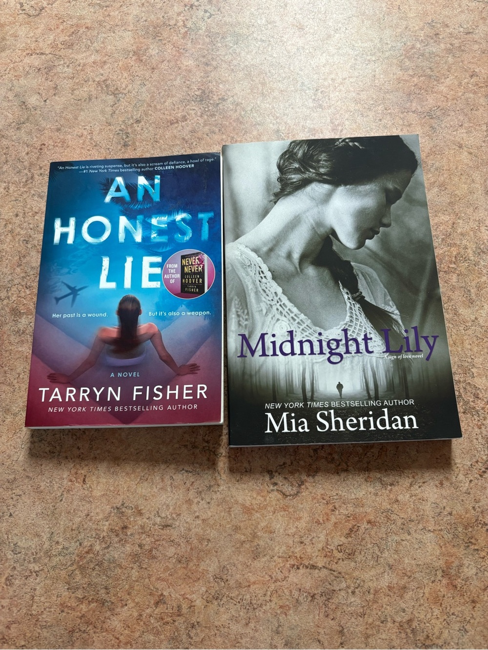 An Honest Lie & Midnight Lily (signed) by Tarryn Fisher & Mia Sheridan
